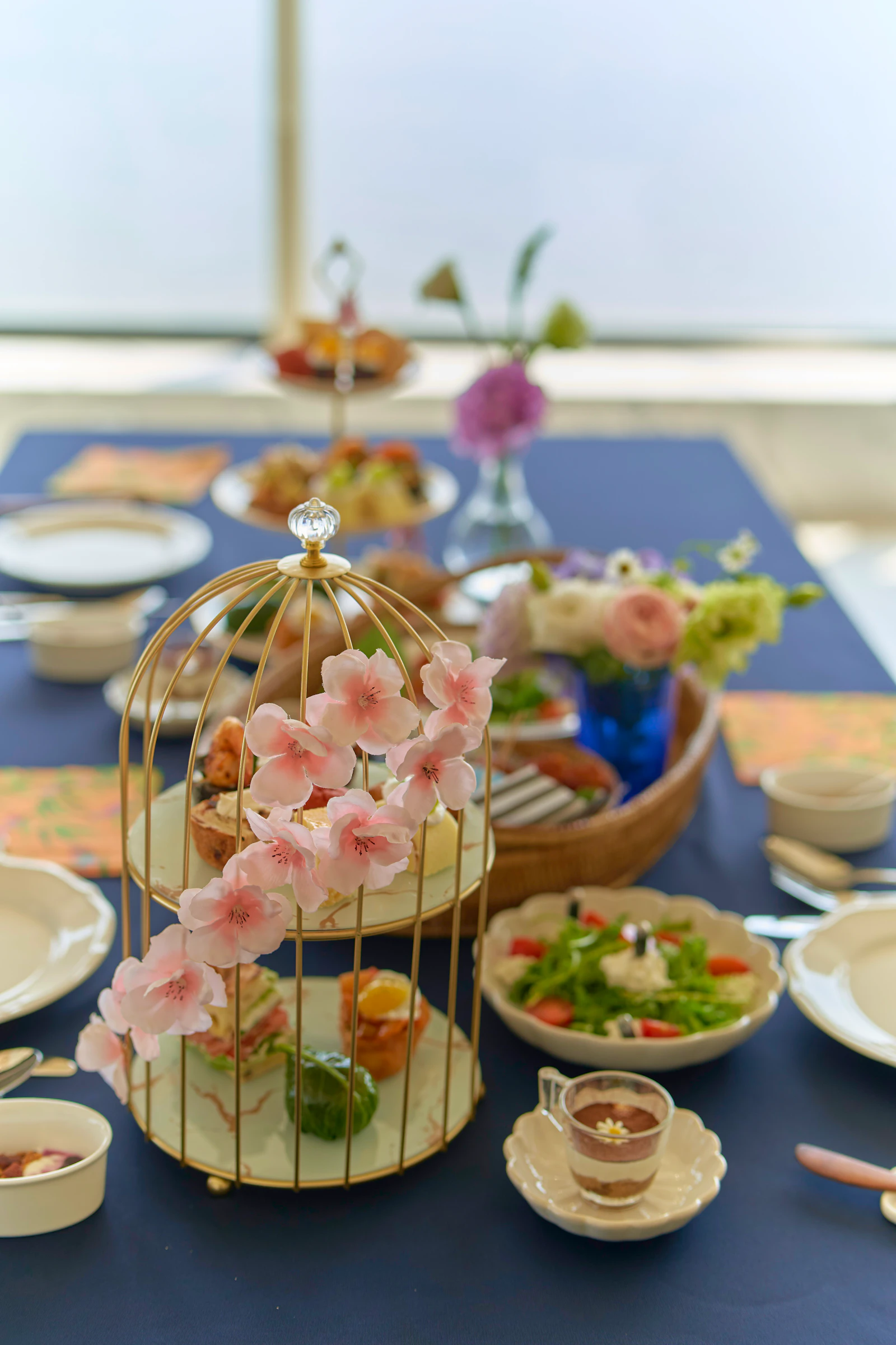 artfully plated fine dining course with edible flowers and microgreens