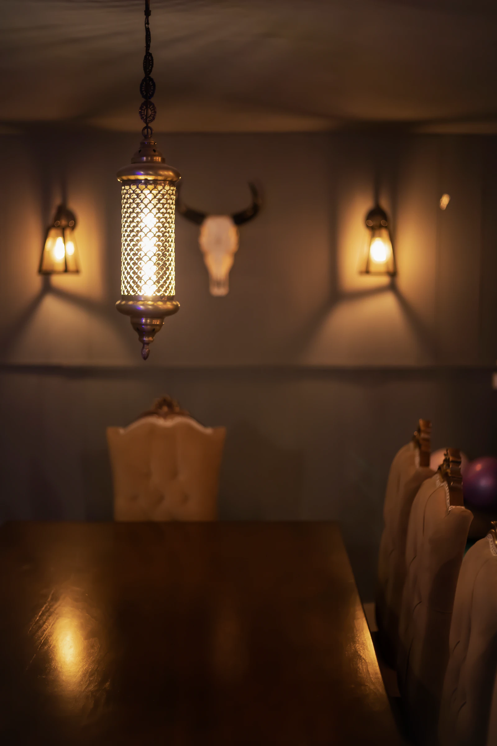 elegant upscale restaurant dining room ivory candlelight gold details